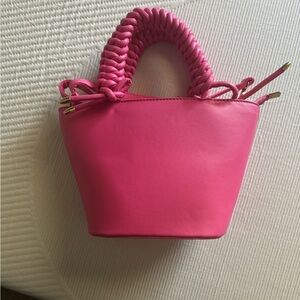 Pink bucket bag